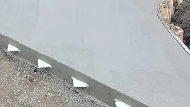 concrete slab with poly dowel